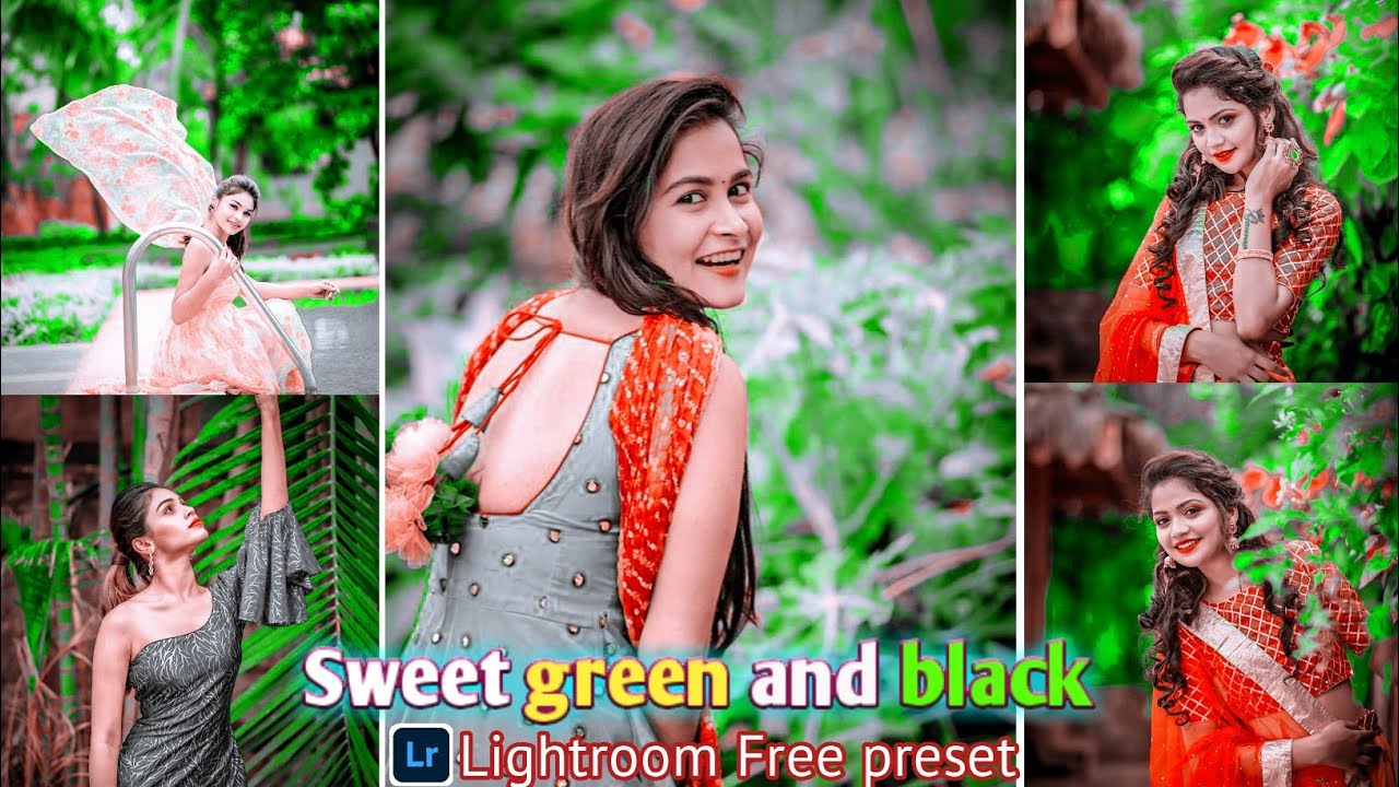 Sweet Green And Black tone Lightroom preset