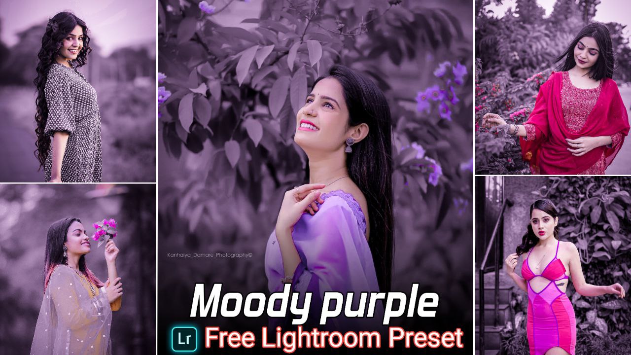 Moody purple tone lightroom presets free download