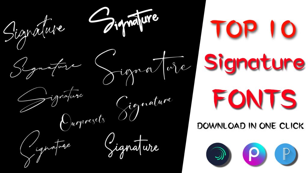 Top 10 Signature Fonts Download
