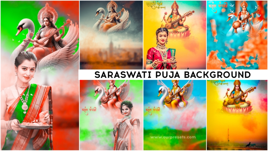 Saraswati Puja Photo Editing Hd Background Download – 2024