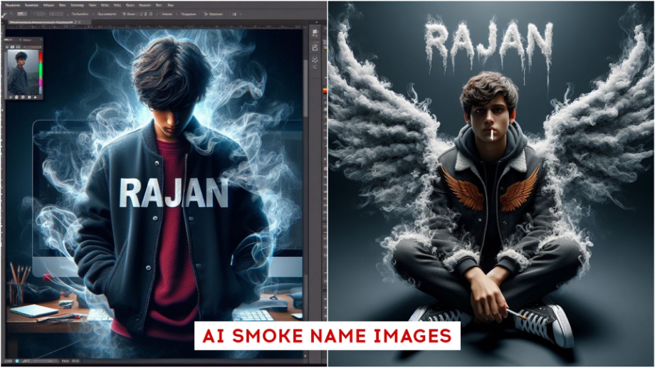 Smoke Wing With Name Ai Photo Editing Link 2024 | Bing Image Creator
