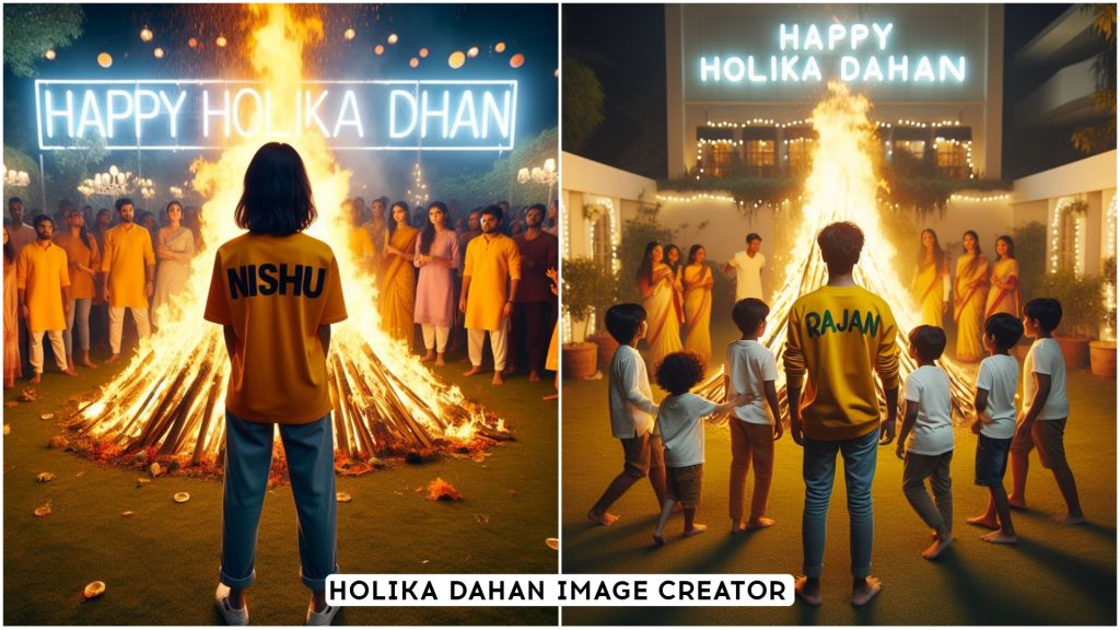 Create Holika Dahan 3D Ai Photos With Bing Image Creator Prompts