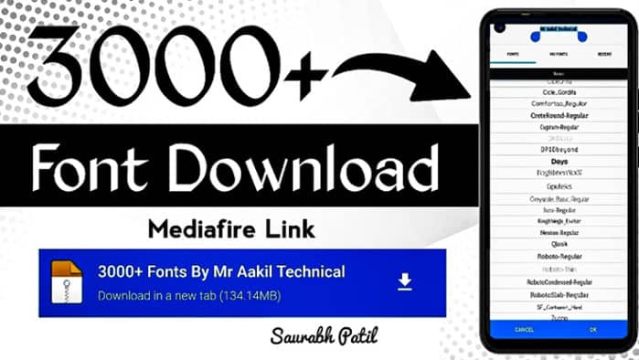 3000+ Fonts Pack Free Download