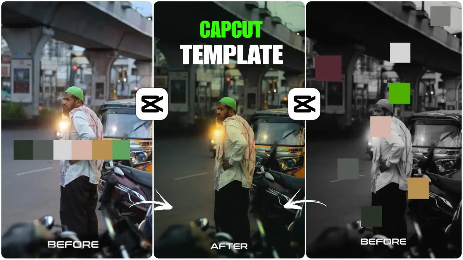 Before And After Color Palette Capcut Template Link 2024