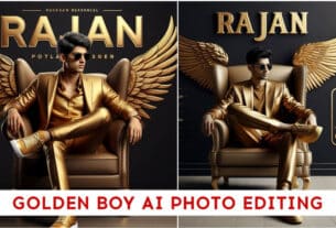 Ai Golden Wings Chair With Name Photo Editing Link 2024 | Bing Image Creator